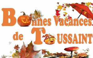 Vacances de la Toussaint – Infos cours et stage 🍂