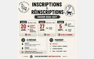 🥋 Fin de saison &amp; inscriptions 2026-2027