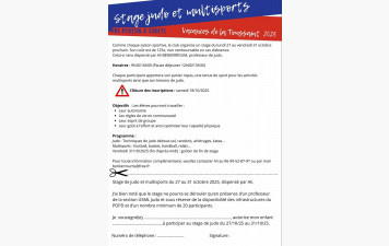 Stage Judo & Multisport – Vacances de la Toussaint 2025