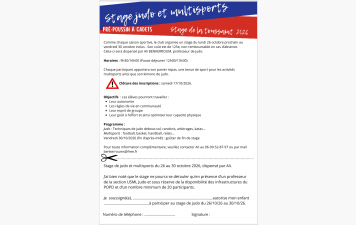 Stage Judo &amp; Multisport – Vacances de la Toussaint 2026